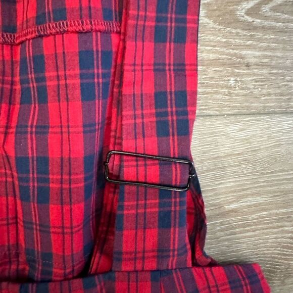 Cider Plaid Overall Red Navy Size XS - Picture 4 of 8